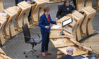 First Minister of Scotland, Nicola Sturgeon, during a Covid briefing at the Scottish Parliamen