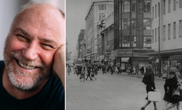 A bustling Argyle Street in Glasgow in 1974, the decade when Alan Parks’ fictional crime series featuring detective Henry McCoy is set