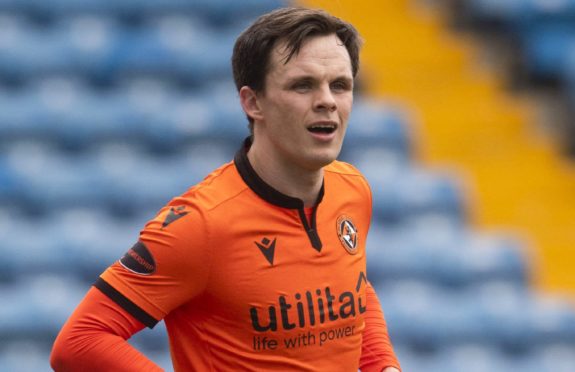 Lawrence Shankland in action for Dundee United