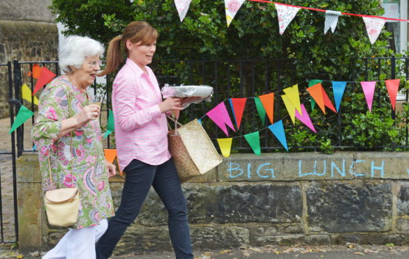 Residents at a Big Lunch in Edinburgh