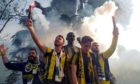 Ultra supporters of Turkish team Fenerbahce in 2019