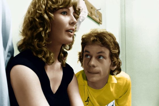 Dee Hepburn as star footballer Dorothy and John Gordon Sinclair as her besotted team-mate in Gregory’s Girl