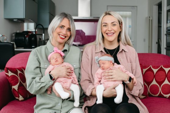 Author Margot McCuaig, left, with daughter Siobhán Connolly and grand-daughters Órlaith, left, and Grace at the family home in Glasgow last week