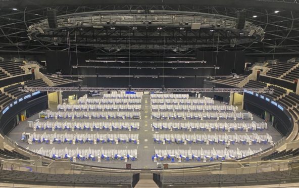 The SSE Hydro is being used as a mass vaccination centre