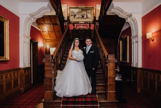 Jade Hannah and Rhys McNally on their wedding day.