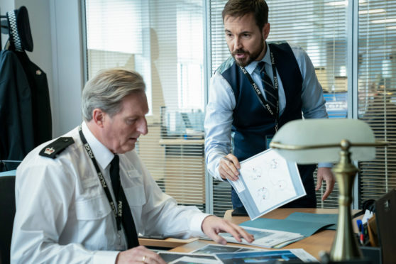 Adrian Dunbard (left) and Martin Compston in Line of Duty