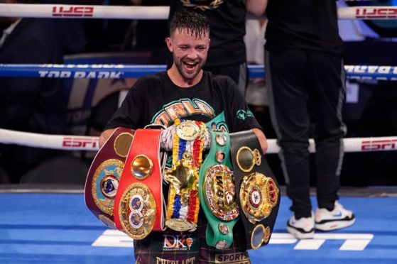 Josh Taylor gets to grips with his rising collection of world-title belts