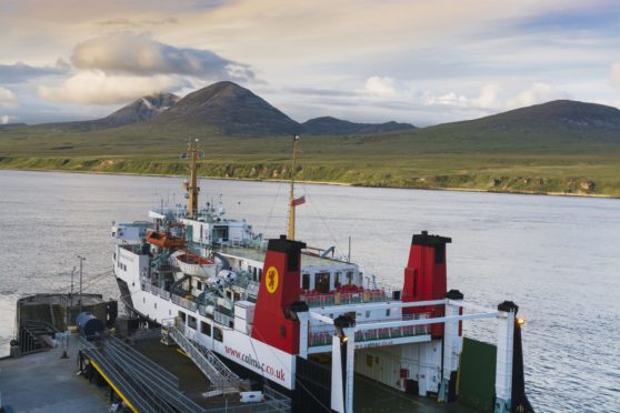 CalMac ferry Hebridean Isles at Port Askaig, Islay