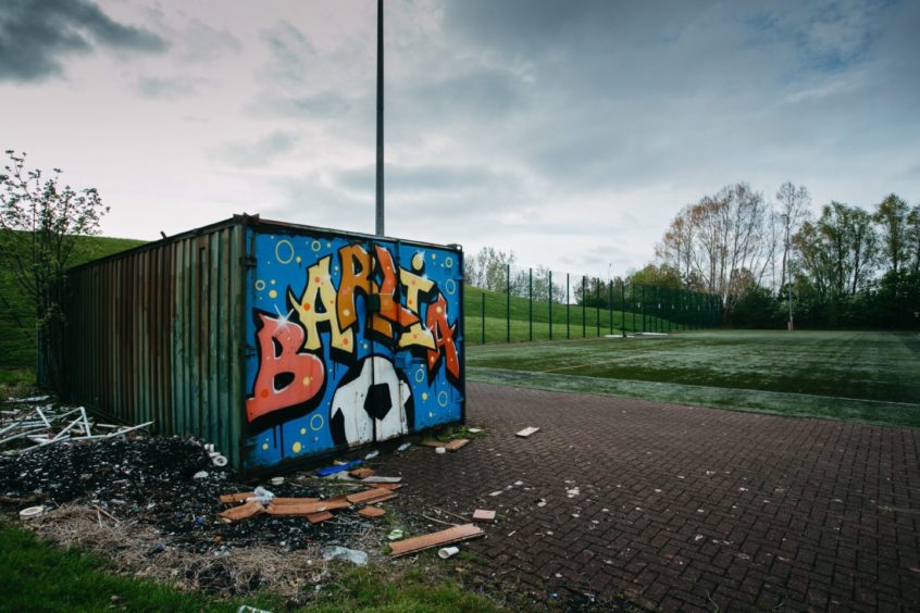 Shuttered: The popular Barlia Football Centre in Glasgow has been shut as part of council closures