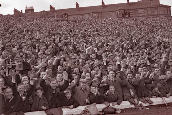 Hampden crowd during a Scotland versus England match, 1946.
