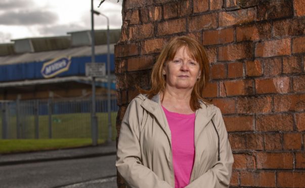 Christine Quinn outside the McVitie’s plant in Glasgow last week