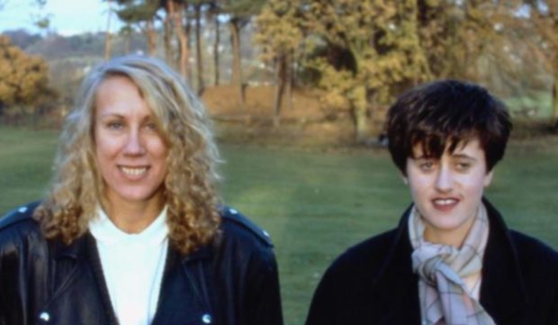 Lindy Morrison and Tracey Thorn in 1987