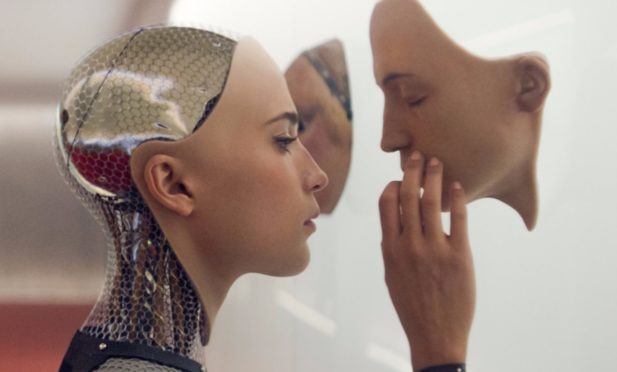 Alicia Vikander as a humanoid robot in 2014 movie Ex Machina