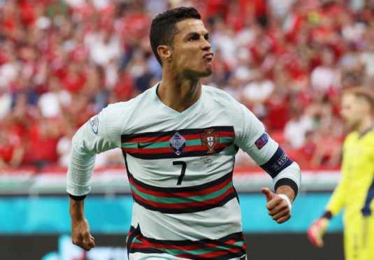 Ronaldo enjoys 
scoring against Hungary.