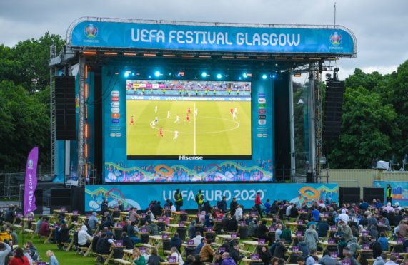 The Euros fan zone in Glasgow