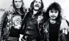 Motorhead’s Eddie Clarke, Lemmy and Phil Taylor in 1980
