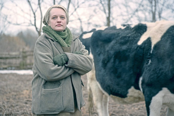 Elisabeth Moss in The Handmaid's Tale.