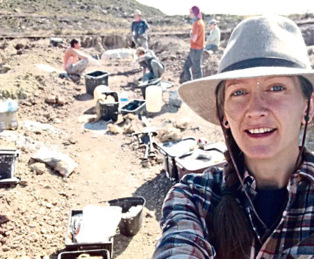 Dr Elsa Panciroli on a dig.