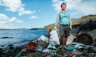 Ben Taylor has been stopping regularly to clean beaches, such as on Loch Melfort near Oban