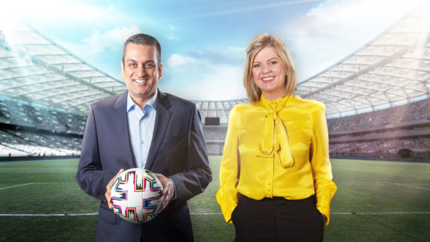 STV Sport presenters Raman Bhardwaj and Sheelagh McLaren