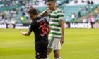 The moment of madness that saw Celtic’s Nir Bitton sent off after this clash with Midtjylland playmaker, Anders Dreyer