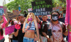 Britney Spears fans at a court hearing concerning the pop singer's conservatorship