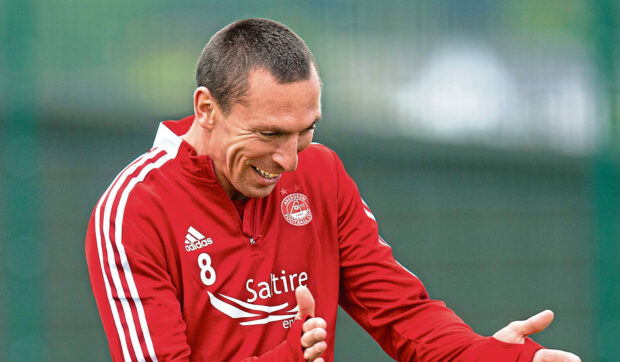 Scott Brown during an Aberdeen training session