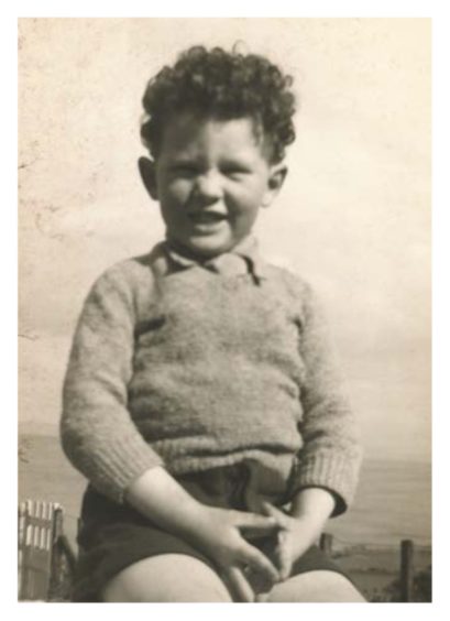 A young John R Hume at Whiting Bay, Isle of Arran, 1944 