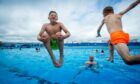 Children and adults enjoy the hot summer weather at Gourock Outdoor Pool yesterday