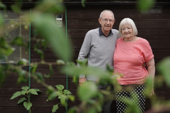 Retired couple Charles and Dorothy Dickson at their Edinburgh home