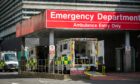 Ambulances outside Glasgow Royal Infirmary A&E