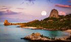 The moon over the coast of Okinawa;