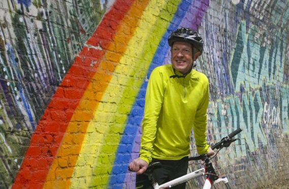 Willie Rennie on the campaign trail for this year’s Holyrood election at the Colinton Tunnel in Edinburgh