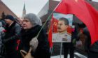 Russians show their support for Stalin at his grave in Red Square,