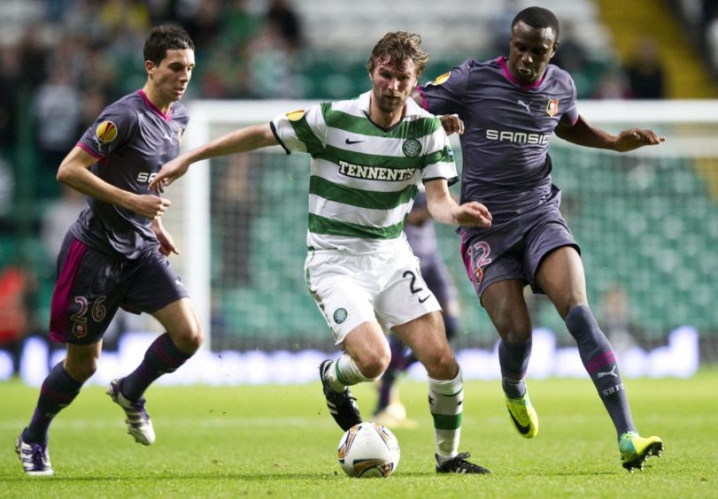 Paddy McCourt in action against Rennes in 2012