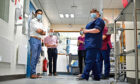 Health Secretary Humza Yousaf visits Monklands Hospital, Airdrie.