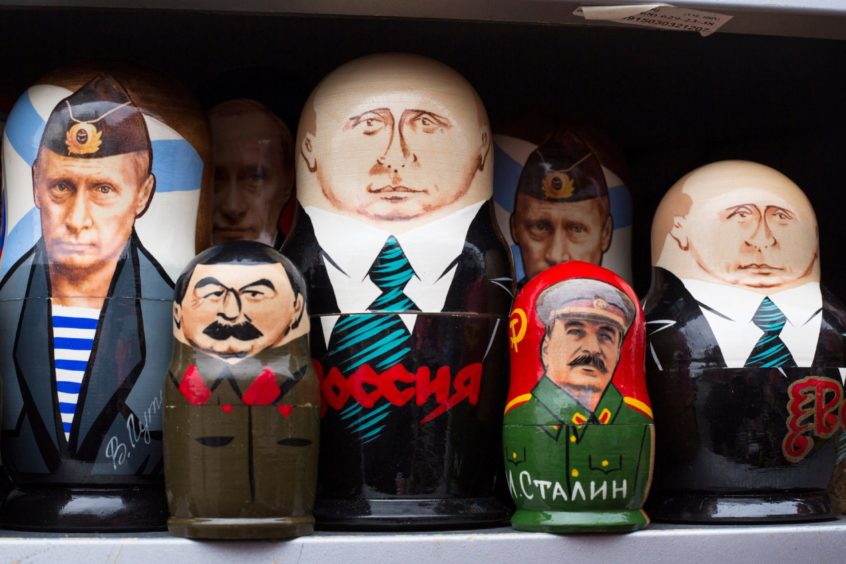 Matryoshka dolls of Vladimir Putin and Joseph Stalin are proving popular