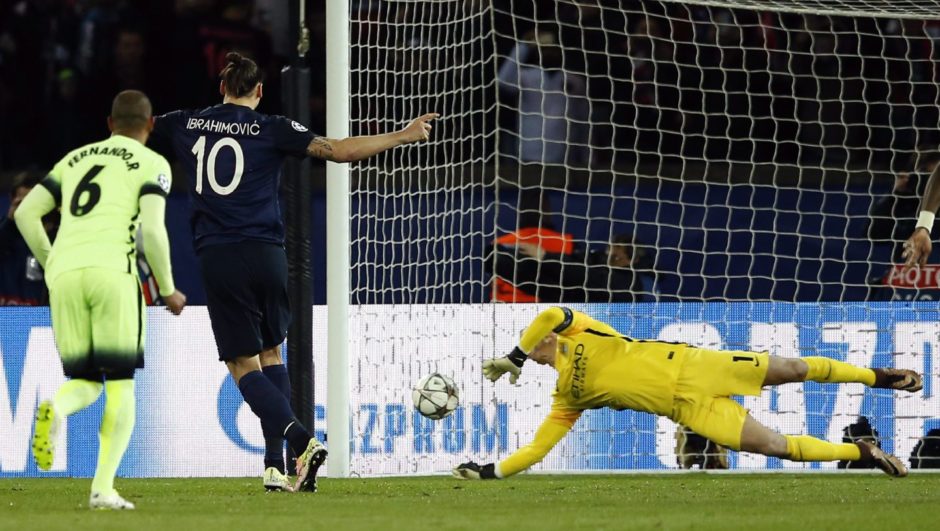 Joe Hart saves Zlatan Ibrahimoc’s penalty in 2016