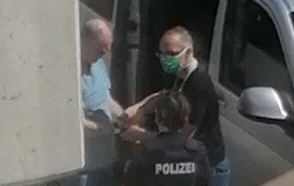 David Smith is detained by German police