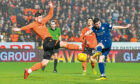 Graham Dorrans scores the last goal in a Dundee league derby, the 1-1 draw at Tannadice in December, 2019. The game is one of this season’s selling points in the Premiership.