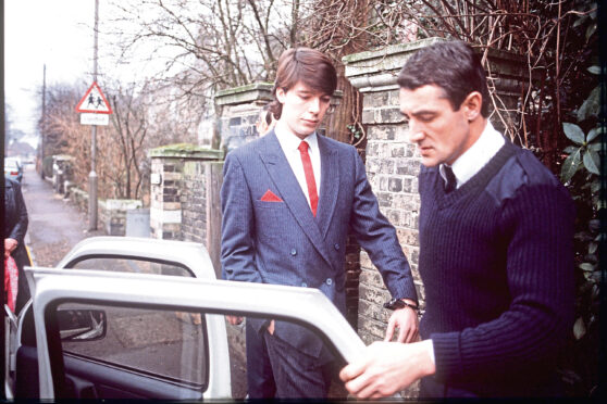 Jeremy Bamber is taken by police to Chelmsford Crown Court for 1986 murder trial