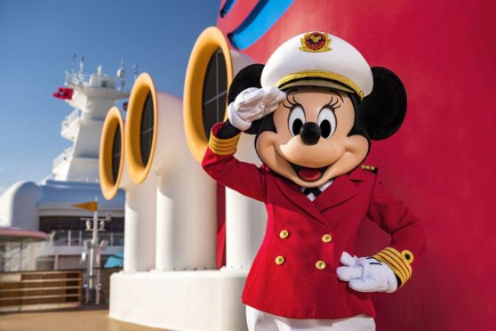 Captain Minnie Mouse on the Disney Cruise Line.