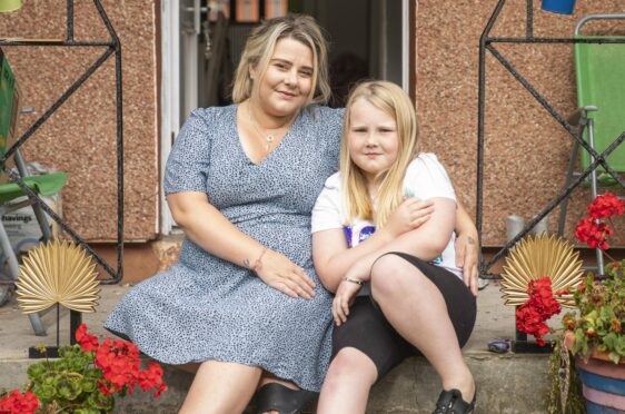 Leanne Bolam and her eight-year-old daughter, Mila