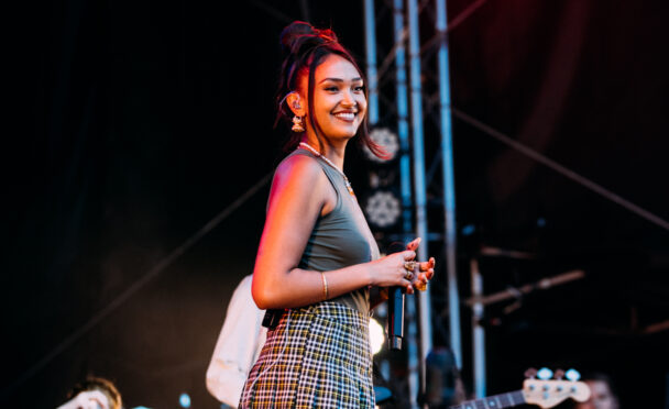 Joy Crookes on stage at TRNSMT