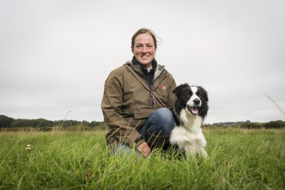 Farmer and sheepdog trainer Michelle Bruce on her Aberdeenshire farm