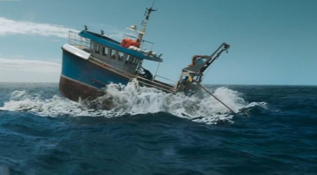 The dramatic opening moments of BBC drama Vigil shows Scots fishing boat, the Mhairi Finnea, dragged beneath the waves after being snagged by a submarine