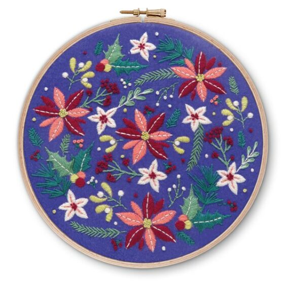 Winter Flowers Embroidery Kit..