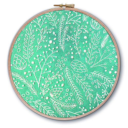 Frosty Foliage Embroidery Kit.