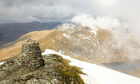 The summit of Ben Lawers, at 3,983ft, dominates the skyline on the northern side of Loch Tay and is the highest of the range of mountains popular with hillwalkers