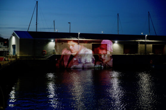 A mix of archive footage and modern video portraits will be projected onto locations around Wick harbour